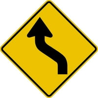 Promet i skladišni znakovi - Multi krivulja u lijevom znaku inženjerskog stupa Aluminijski znak Street