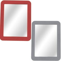 Vesna glatko polirani ivica okvira i dugotrajni stražnji magnet podržavaju crveno i sivo ogledalo za