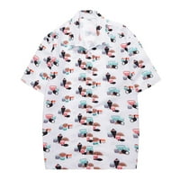 Muške košulje s haljinama 3D digitalni džep za tisak Kašika za kratku rukavu