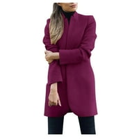 HGW kaputi za žene plus veličine žene dugih rukava dlakavi otvoreni prednji kratki kardigan jaknu od
