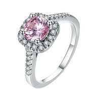 Bijeli kamen prsten, ručno izrađeni rez, poklon za vjenčanje za angažman nakit, 7