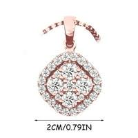 Naušnice obruča za žene Dame Fashion Diamond ogrlice minđuše Trodijelni set 50% popusta