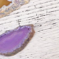 Prirodni šareni perforirani agatski kriški privjesak s izbušenim rupama za vjetrenjače nakita