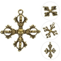 Mesinss Cross Vajra Ornament Vajra Privjesak za ključeve Viseći mesing ukras vintage dekor