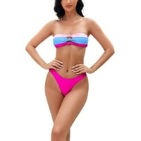 Ženski kupaći kostimi bez namotača bez struka Thong bikini set za kupanje Aidem American Romper Women
