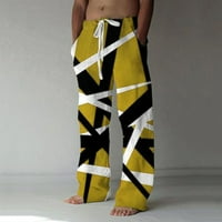 Muški duksevi Muški modni ležerni ispisan džep za posteljinu čipke hlače Velike veličine hlače