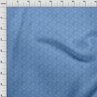 Onuone pamučne kambričke srednje plave tkanine Cvjetni zanatski projekti Dekor tkanina štampan dvorište