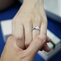 Xinqinghao dame modni prsten vjenčani romantični nakit nevjesta zaručni prsten poklon f