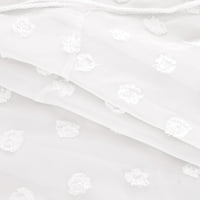 Odieerbi haljine za žene casual maxi haljine modni slobodno vrijeme Udobni elastični struk čvrsti V-izrez dugih rukava haljina bijela