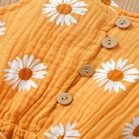 Diconna Toddler Girl Spaghetti trake bez rukava daisy cvjetni reprezentati odjeća