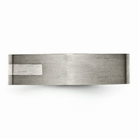 Titanijum ravni sterling srebrni otvor za četkicu veličine: 6; za odrasle i tinejdžere; Za žene i muškarce