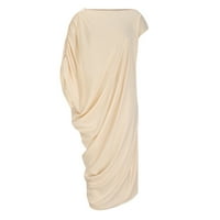 Amlbb Žene Ležerne haljine Žene Čvrsto kolor kombinezon Skraćena suknja Seksi od ramena struk haljina