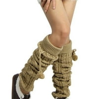 Žene preko koljena visoke čarape nejasan zimski kabel pletene čarape nogu toplije poklopce bedra visoke