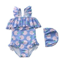 Bullpiano dječje djevojke Ljeto jednodijelno kupaće kupaje dječje princeze cvjetni kupaći kupaći kostimi