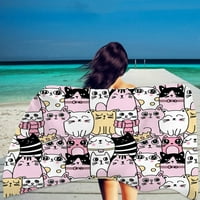 Ljetni plažni ručnik Pravokutnik smiješni pokloni za mačke Brzo sušenje mikrovlakana print životinje