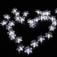 Božićni ukrasi Solarni Snowflake String 20Led Bairy-String Svijetlo Božićno ukrašavanje svijetlo bijelo,