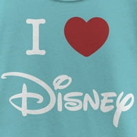 Djevojkov Disney i Heart logo Grafički tee Tahiti Plava Velika