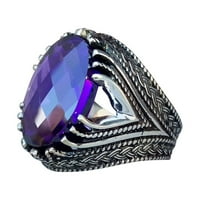 Modni elegantni ljubičasti kameni nakit prsten za nakit za žene i muškarce