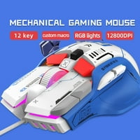 G Programibilni igrački miš 12800DPI RGB Šareni mehanički miša sa žičanim žicom za računar
