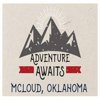 McLoud Oklahoma Suvenir Frižider Magnet Avantura čeka dizajn