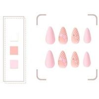 Pink cvjetni biser zamrznuti lažni nokti ne povrijediti ruke koje se ne mogu slomiti za salon za nokte