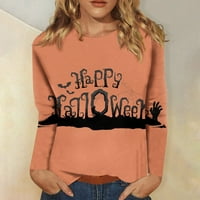 Popularne tipke Himaway Strastvena halloween košulje Žene O-izrez Halloween za Halloween TOP TOP YUTH