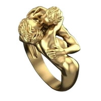 Heiheiup poklon pretjerano i par žena zvona Ljubav muškarci serija Prsteni zaljubljeni nakit za tinejdžerske