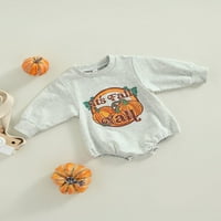 Calsunbaby Halloween Baby Outfit za odjeću za dječaka Djevojka Pumpkin Crewneck Dukseri za rubnecke