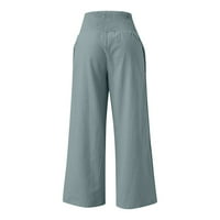 Homenesgenics ženske hlače za čišćenje ispod $ Ljetne ženske labave hlače za široke noge visoke struke