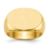 14k žuto zlatni prsten bend 14.0x Otvoreni leđa Muška, veličina 5