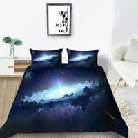 Modni 3D zvjezdani nebo tiskani posteljini posteljini sa pokrivačima sa jastukom prekrivačima, kalifornijski kralj