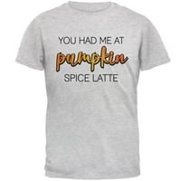 Jesen, imao si me u pamkom za Spice Latte Mens majica svjetlo Heather Siva 2xl