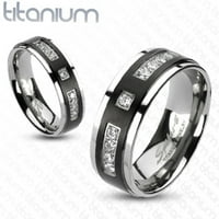 Njezin i njegov prsten za vjenčanje i angažman od nehrđajućeg čelika i titanijum vjenčani trake Set