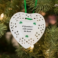 Bakin osmijeh Shamrock božićni ukrasi srca u obliku srca