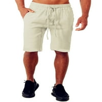 Niveer Men Comfy posteljine šorc hlača trenira Jogger Ležerne prilike, Ležerne prilike na plaži Lawing