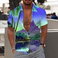 Muške labave majice Popust Modni kratki rukav Košulje Lapel Pulover Havajska plaža Prodaja odjeća Tropska