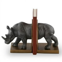 Početna 7. 7. In. Rhino Bookends, aluminijum