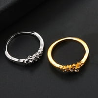 Warroomhouse Žene Ring Rhinestones Geometrijski nakit Slatki modni izgled prsten za vjenčanje