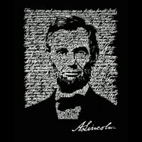 Pop Art ženska riječ umjetnost majica s dugim rukavima - Abraham Lincoln - Gettysburg Adresa