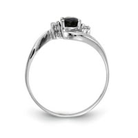 14k bijeli zlatni prsten za prsten draguljastog kamena dijamant okrugla safir kruška plava, veličine