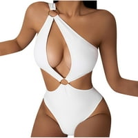 Žene izrezane jedno rame jedno kupaće kostim za mršavljenje visokog prstena za kupanje kupaći kostimi Monokini plaža