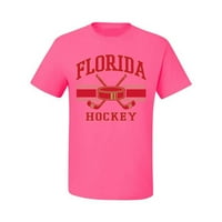 Wild Bobby City of Florida Hokej Fantasy Fan Sports Muška majica, Neon Pink, Mala
