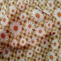 Onuone svilena tabby smeđa tkanina od suncokreta cvjetna tkanina za šivanje tiskane plafne tkanine pored