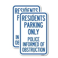 Stanovnici parkiranja parking samo policija informisana o opstrukciji