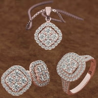Aufmer Nakit za odmor Dame Fashion Diamond ogrlice minđuše Trodijelne minđuše