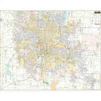 Univarsal 911843414006-54x56-PPR in. Columbus, zidna karta u Ohiju - papir