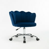 Swivel Shell stolica, moderna kancelarija za slobodno vrijeme s točkovima, tapacirana stolica Podesiva