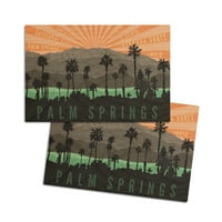 Palm Springs, Kalifornija, palmi i planine