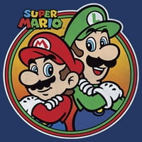 Nintendo Muški Mario Luigi natrag na pozadinu Hoodie