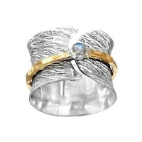 Vintage kristalni cirkon rotirajući ženski prsten od dekompresivnog prstena
